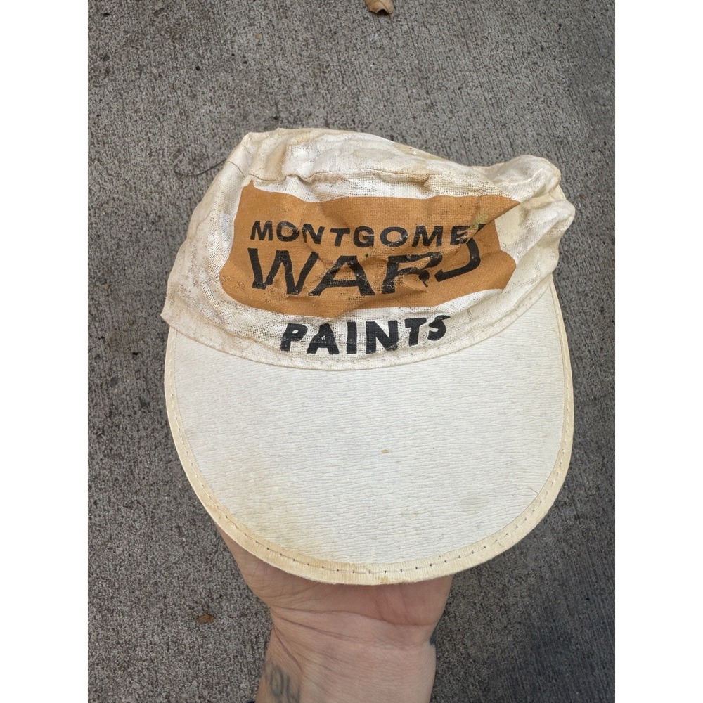 Vintage Montgomery Ward Painter Cap 60s 70s Size 7 1/4